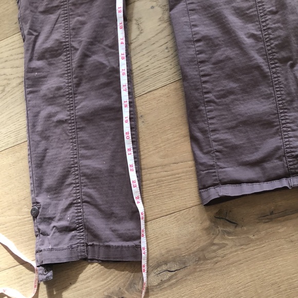 Prana Capris Pants, organic cotton, maroon brown - Picture 6 of 12